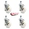 Service Caster 5 Inch Nylon Wheel Swivel 10mm Threaded Stem Caster Set with Brake SCC SCC-TS20S514-NYS-TLB-M1015-4 - alternate 4